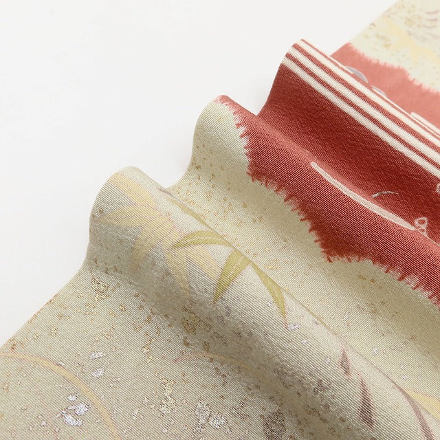 百華 Y5605 美品 滝泰謹製 落款 金駒刺繍 Sサイズ 着物 正絹 手縫い仕立て 訪問着