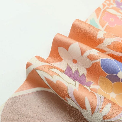 百華 Y5609 鳳凰 花喰い鳥 唐花 金駒刺繍 着物 正絹 手縫い仕立て 成人式 振袖