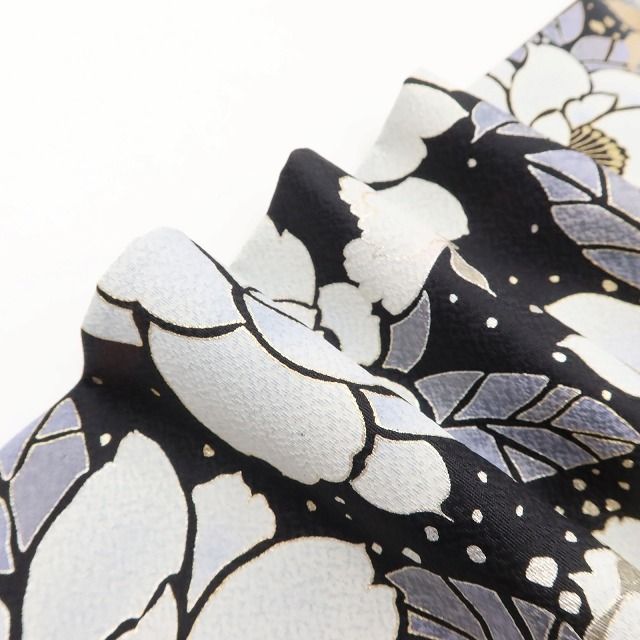 百華 Y5610 美品 金駒刺繍 着物 正絹 成人式 振袖