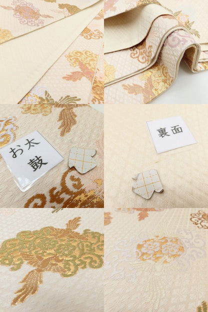 百華 Y5612 美品未使用 着物 正絹 袋帯