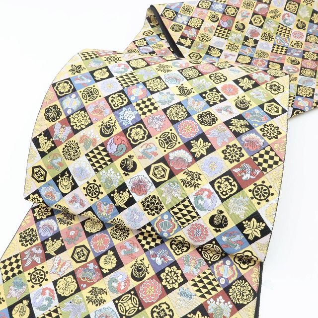 百華 Y5613 新品 宝尽くし 着物 正絹 袋帯