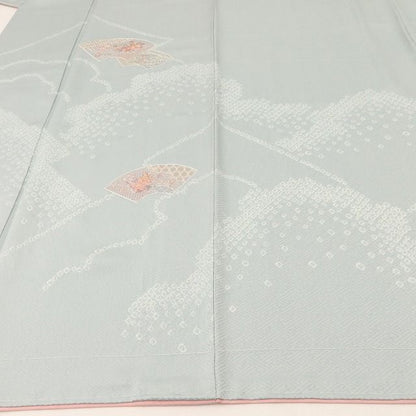 百華Y5618 美品未着用 仕付け糸付 やまと誂製 絞り 刺繍 着物 正絹 手縫い仕立て 訪問着