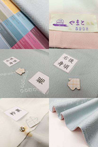 百華Y5618 美品未着用 仕付け糸付 やまと誂製 絞り 刺繍 着物 正絹 手縫い仕立て 訪問着