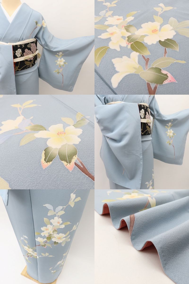 百華 Y5621 美品 トールサイズ 本加賀友禅 南克治落款 着物 正絹 手縫い仕立て 訪問着