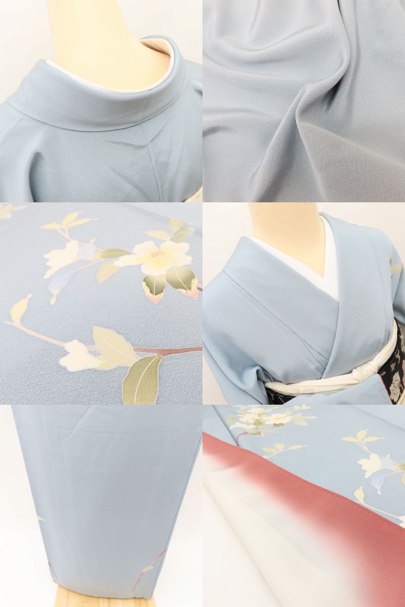 百華 Y5621 美品 トールサイズ 本加賀友禅 南克治落款 着物 正絹 手縫い仕立て 訪問着