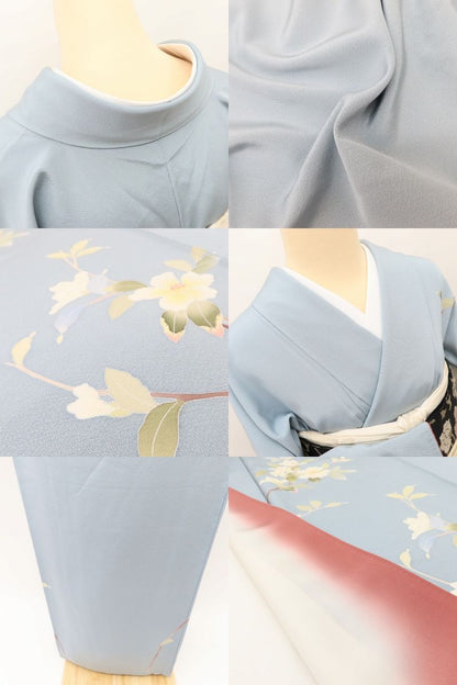 百華 Y5621 美品 トールサイズ 本加賀友禅 南克治落款 着物 正絹 手縫い仕立て 訪問着