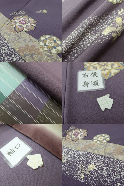 百華 Y5622 美品 着物 正絹 手縫い仕立て 訪問着