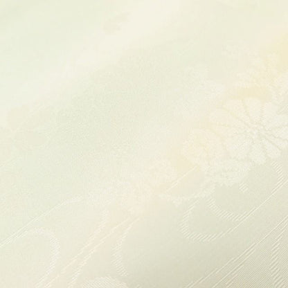 百華Y5631 美品 広衿 単衣 正絹 桜 菊 観世水 居敷当て付 手縫い仕立て 袖無双 手縫い仕立て 長襦袢