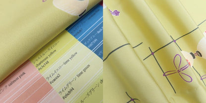 百華Y5632 新品 仕付け糸付 半襟付 袖無双 単衣 正絹 提灯 手縫い仕立て 長襦袢