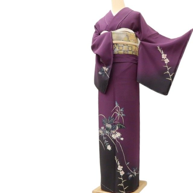 百華Y5634 訪問着・長襦袢２点セット 新品 仕付け糸付 草野一騎落款 着物 正絹