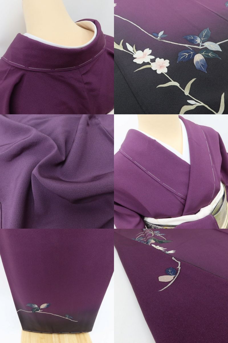 百華Y5634 訪問着・長襦袢２点セット 新品 仕付け糸付 草野一騎落款 着物 正絹