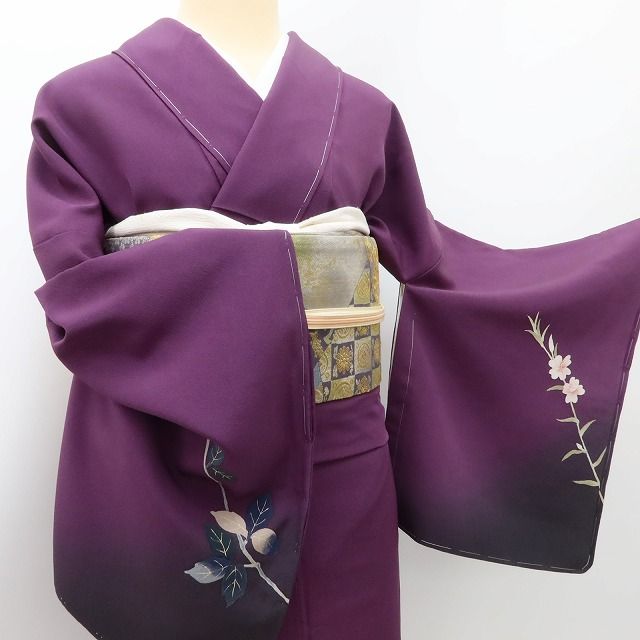 百華Y5634 訪問着・長襦袢２点セット 新品 仕付け糸付 草野一騎落款 着物 正絹