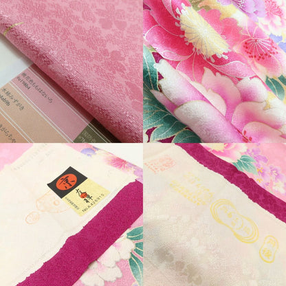 百華Y5638 新品 仕付け糸付 トールサイズ 着物 正絹 成人式 振袖