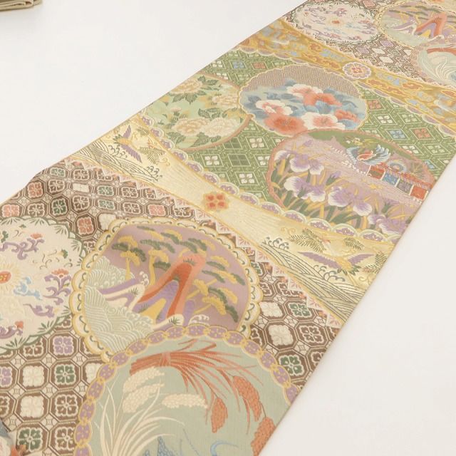 百華Y5639 美品 着物 正絹 袋帯