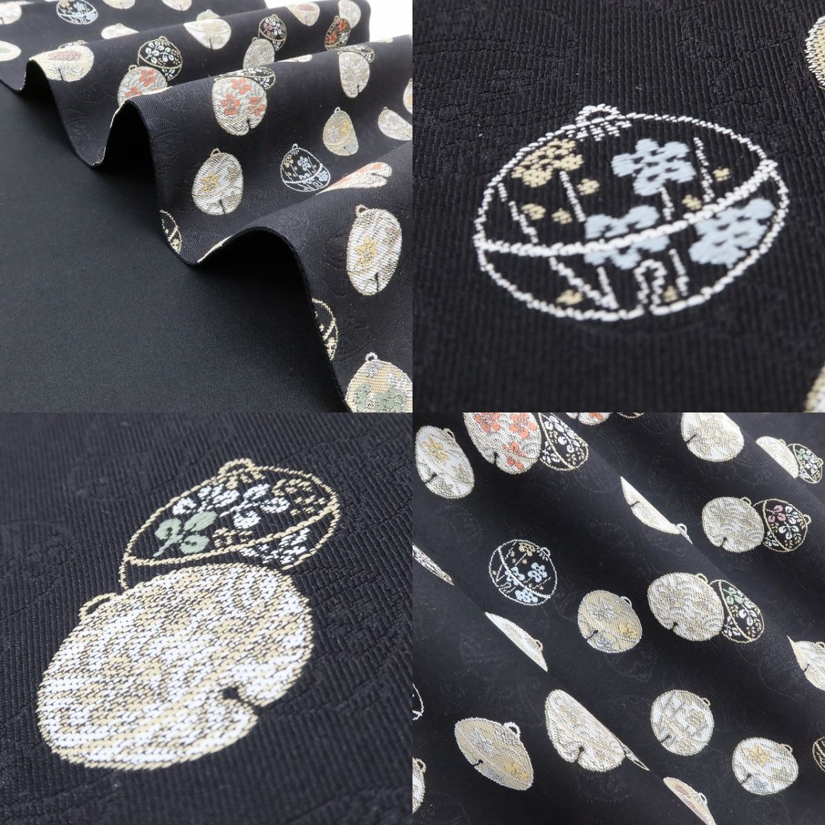 百華Y5640 美品 鈴 着物 正絹 袋帯
