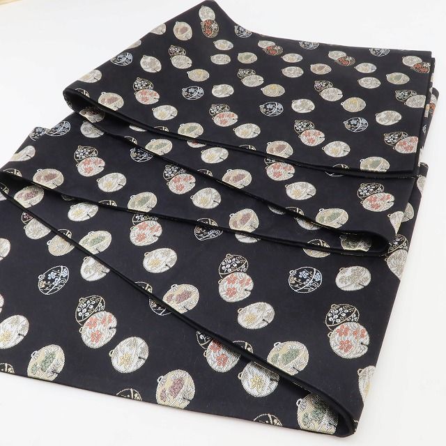 百華Y5640 美品 鈴 着物 正絹 袋帯
