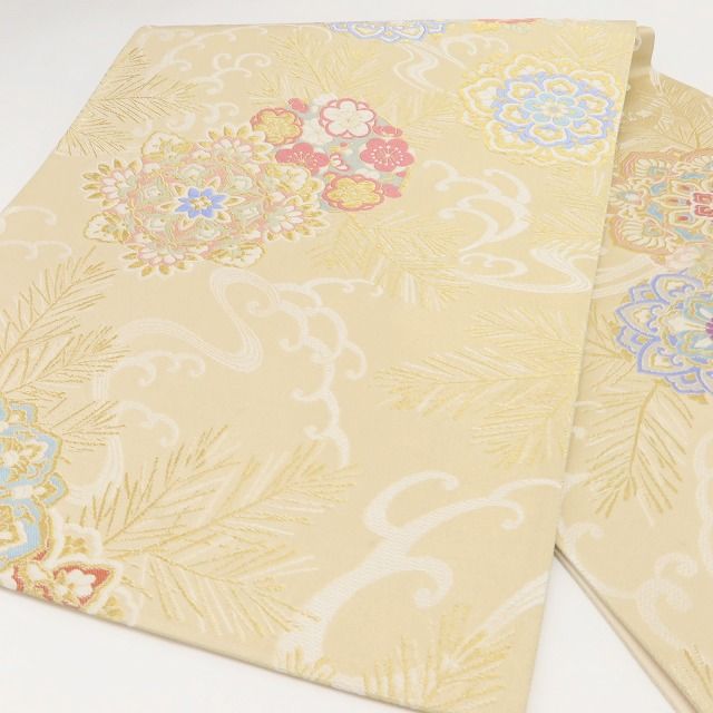 百華Y5642 新品 皇帝貝紫 着物 正絹 袋帯