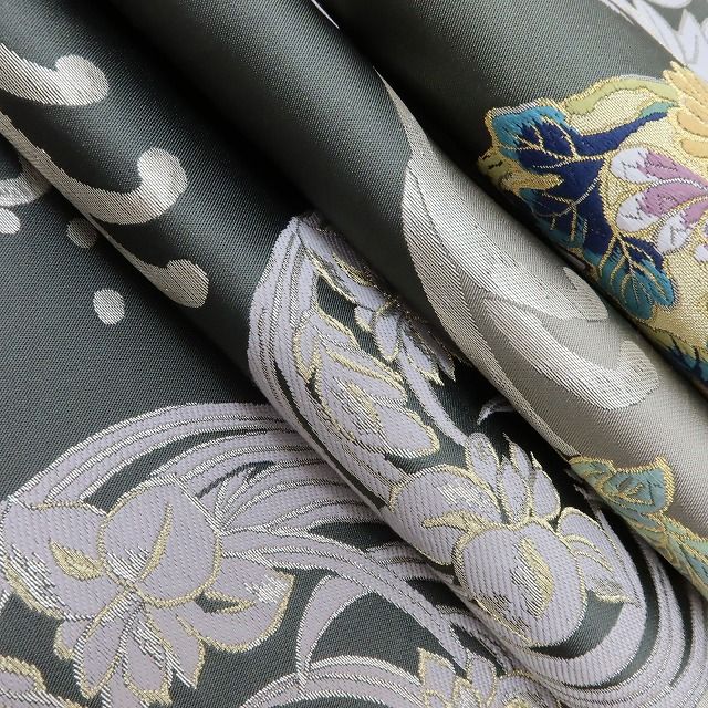 百華Y5644 新品 唐織 着物 正絹 袋帯