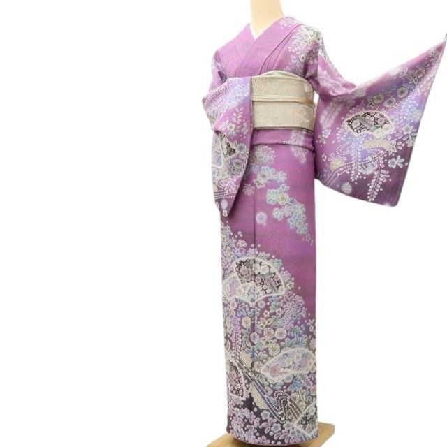 百華Y5649 美品 辻が花 金通し さが美謹製 着物 正絹 手縫い仕立て 訪問着