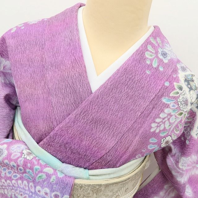 百華Y5649 美品 辻が花 金通し さが美謹製 着物 正絹 手縫い仕立て 訪問着