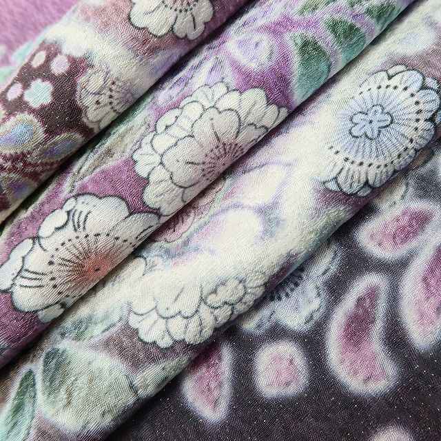 百華Y5649 美品 辻が花 金通し さが美謹製 着物 正絹 手縫い仕立て 訪問着