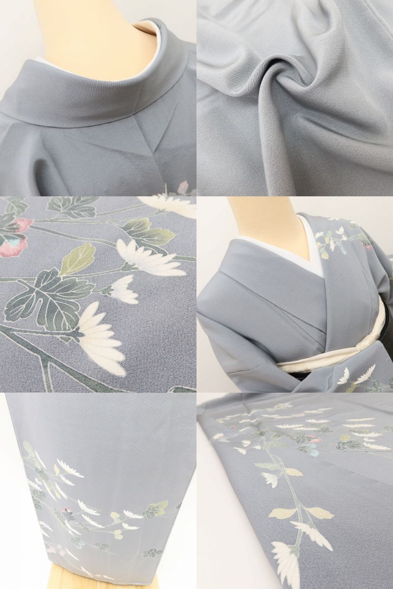 百華Y5651 新品 仕付け糸付 十日町友禅 遠田藤舟落款 着物 正絹 手縫い仕立て 訪問着