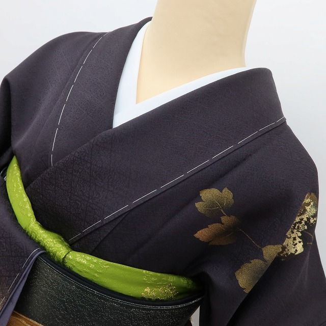 百華Y5654 新品 蔦 仕付け糸付 ワイドサイズ 着物 正絹 手縫い仕立て 訪問着