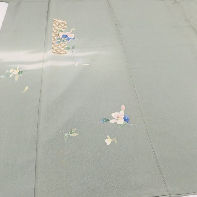 百華Y5655 本加賀友禅作家 南克治落款 小田急謹製 Sサイズ 着物 正絹 手縫い仕立て 訪問着