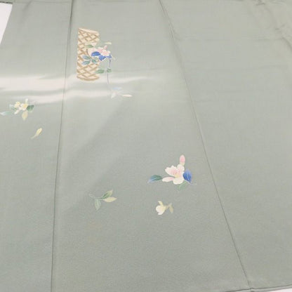 百華Y5655 本加賀友禅作家 南克治落款 小田急謹製 Sサイズ 着物 正絹 手縫い仕立て 訪問着