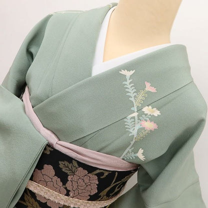 百華Y5656 新品 仕付け糸付 本加賀友禅 野崎徳勝 落款 着物 正絹 手縫い仕立て訪問着