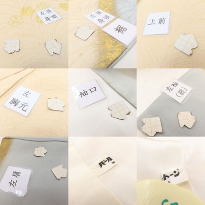 百華Y5659 皇室献上作家 北出与三郎落款 大王松 着物 正絹 手縫い仕立て 訪問着