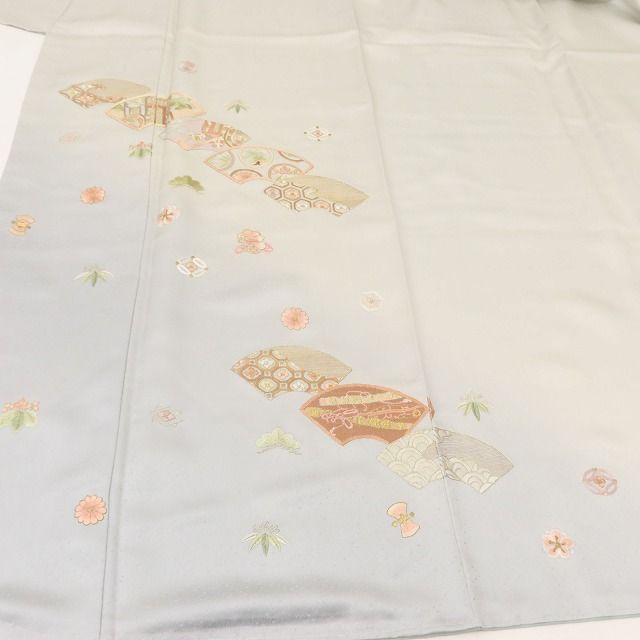 百華Y5663 新品 仕付け糸付 刺繍 着物 正絹 手縫い仕立て 訪問着