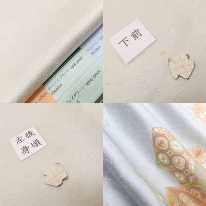 百華Y5663 新品 仕付け糸付 刺繍 着物 正絹 手縫い仕立て 訪問着