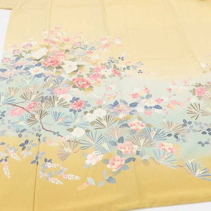 百華Y5664 美品 手描き友禅 作家物落款 トールサイズ 着物 正絹 手縫い仕立て 訪問着