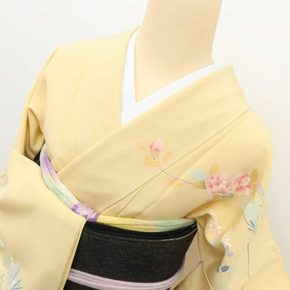 百華Y5664 美品 手描き友禅 作家物落款 トールサイズ 着物 正絹 手縫い仕立て 訪問着
