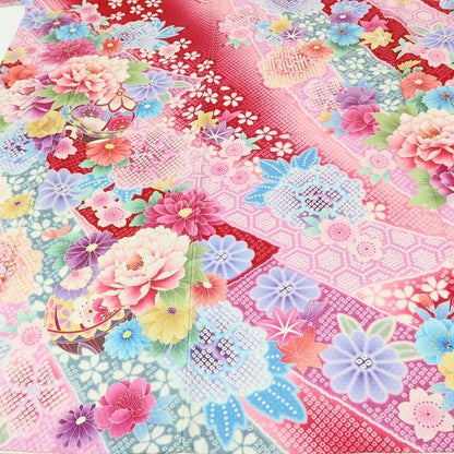 百華Y5672 美品 希少トールサイズ 着物 正絹 成人式 振袖