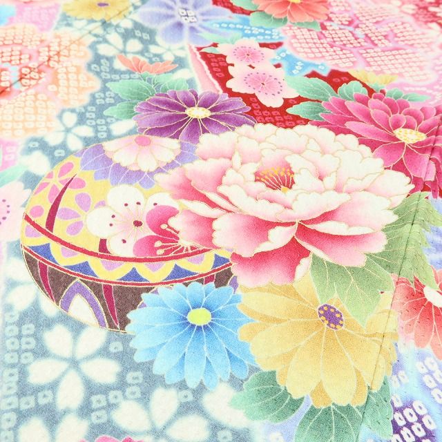 百華Y5672 美品 希少トールサイズ 着物 正絹 成人式 振袖