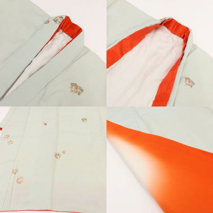 百華Y5679 美品 着物・長襦袢２点セット 着物 正絹 手縫い仕立て 七五三 ７歳 女の子 四つ身　