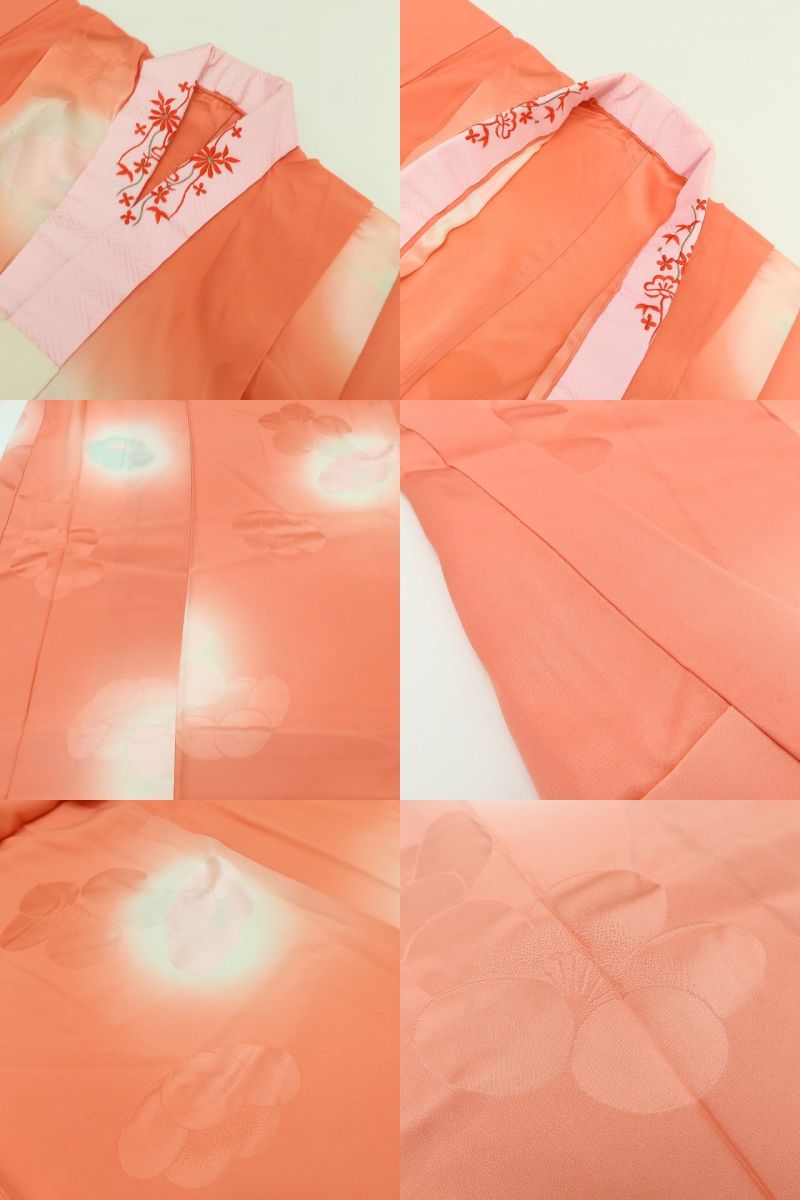 百華Y5679 美品 着物・長襦袢２点セット 着物 正絹 手縫い仕立て 七五三 ７歳 女の子 四つ身　