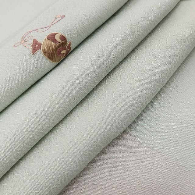 百華Y5679 美品 着物・長襦袢２点セット 着物 正絹 手縫い仕立て 七五三 ７歳 女の子 四つ身　