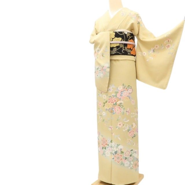 百華Y5688 訪問着・長襦袢２点セット 仕付け糸付 着物 正絹 手縫い仕立て