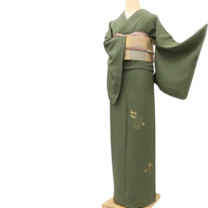 百華Y5689 新品 仕付け糸付 螺鈿 甲斐泰造 落款 一つ紋 着物 正絹 手縫い仕立て 訪問着