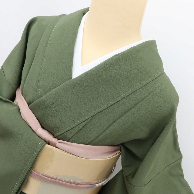 百華Y5689 新品 仕付け糸付 螺鈿 甲斐泰造 落款 一つ紋 着物 正絹 手縫い仕立て 訪問着