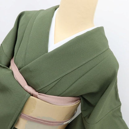 百華Y5689 新品 仕付け糸付 螺鈿 甲斐泰造 落款 一つ紋 着物 正絹 手縫い仕立て 訪問着