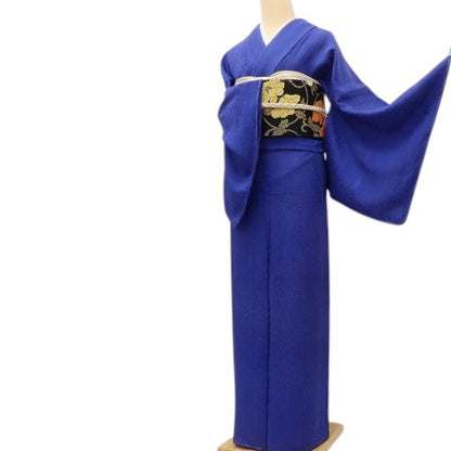 百華Y5690 美品 仕付け糸付 着物 正絹 手縫い仕立て 色無地