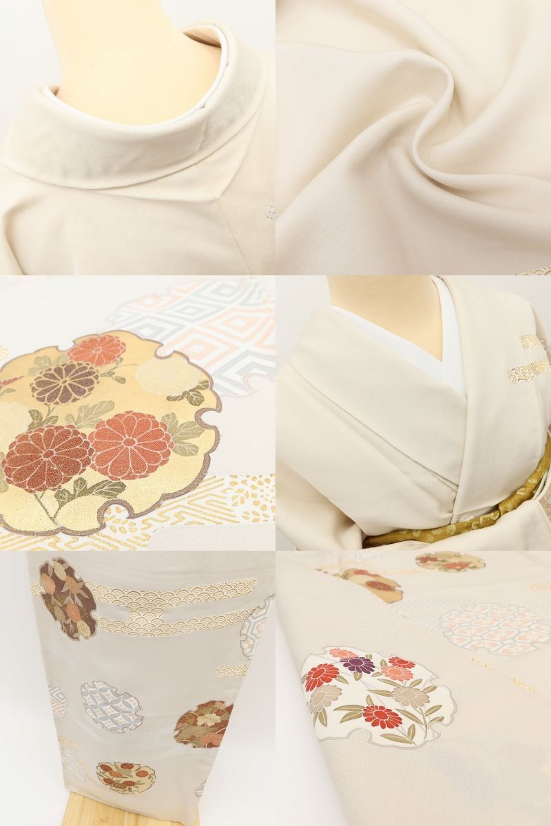 百華Y5691 美品未着用 雪輪 仕付け糸付 トールサイズ 着物 正絹 手縫い仕立て 訪問着