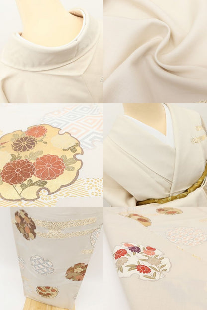 百華Y5691 美品未着用 雪輪 仕付け糸付 トールサイズ 着物 正絹 手縫い仕立て 訪問着