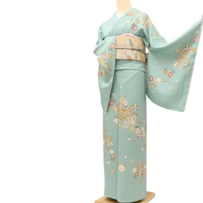 百華Y5692 新品 仕付け糸付 金駒刺繡 着物 正絹 手縫い仕立て 訪問着