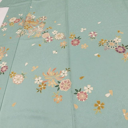 百華Y5692 新品 仕付け糸付 金駒刺繡 着物 正絹 手縫い仕立て 訪問着