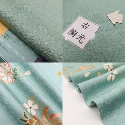 百華Y5692 新品 仕付け糸付 金駒刺繡 着物 正絹 手縫い仕立て 訪問着